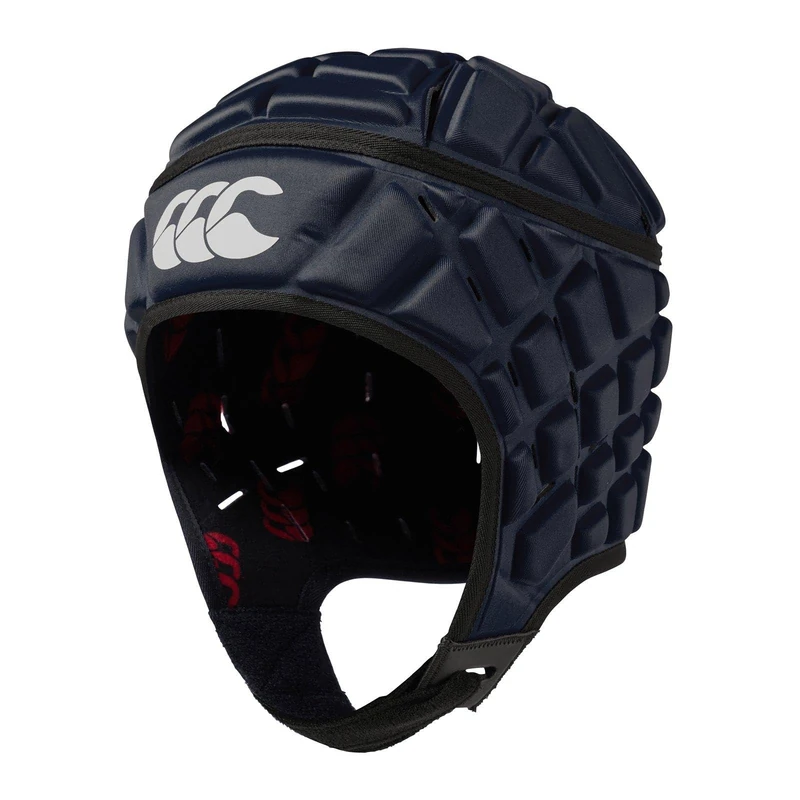 Canterbury CCC Rugby Raze Headguard, Scrum Cap, Full Coverage, Soft-Edged Chin Strap, Designed Holes Aid Ventilation, Foam Padding,Navy,M