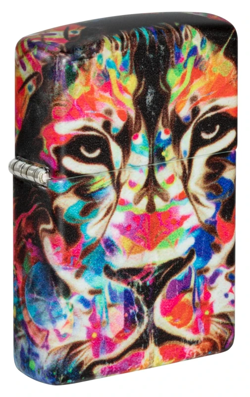 Zippo Windproof Lighter, Lion Design – 540°, Colour Image – Refillable, Reusable, Windproof Design – Comes in Gift Box – Made in the USA