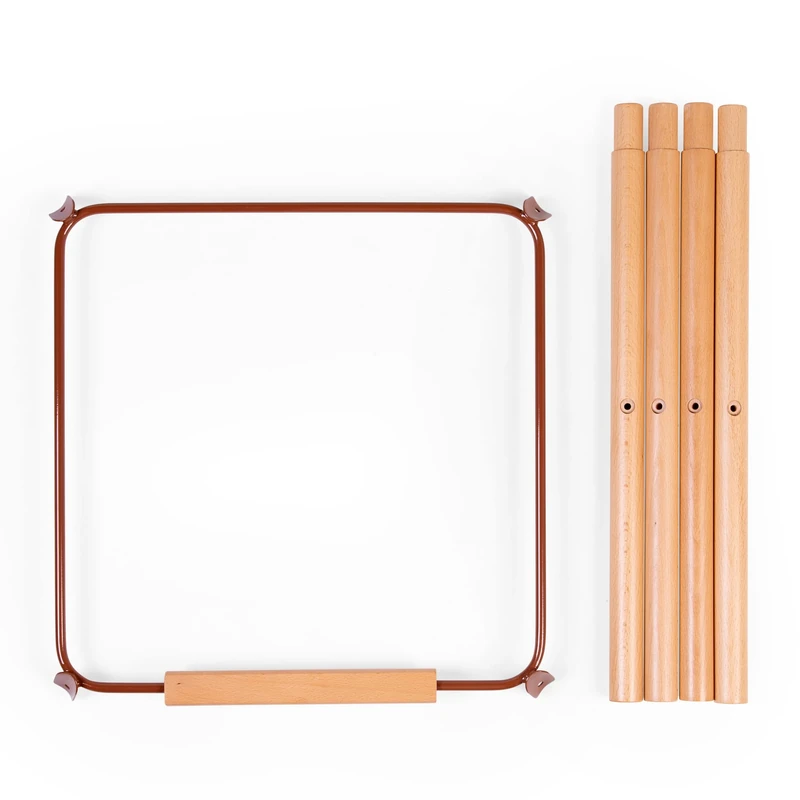 CHILDHOME, Extra Long Leg Set for Evolu 2 Baby High Chair, adapts to a 90cm high Kitchen Island or bar, Footrest, Beechwood, Easy to Assemble, Colour Terracotta