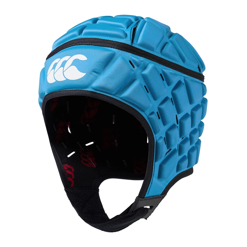 Canterbury CCC Rugby Raze Headguard, Scrum Cap, Full Coverage, Soft-Edged Chin Strap, Designed Holes Aid Ventilation, Foam Padding,Blue,M