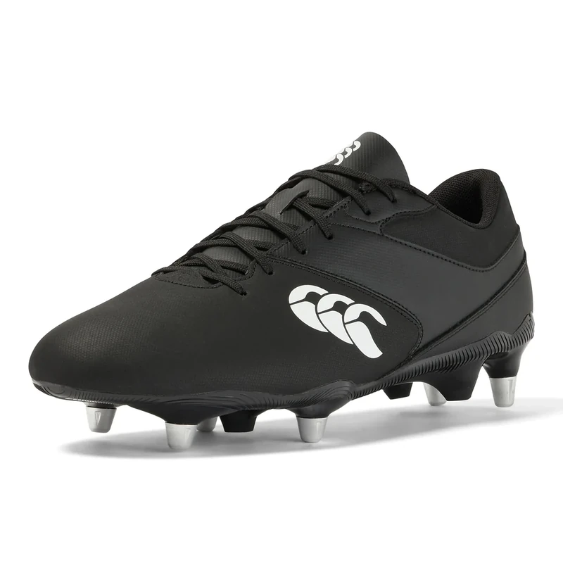 Canterbury Unisex Phoenix Raze Soft Ground Rugby Boots, Black/White, 8 UK