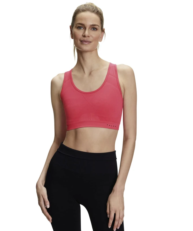 FALKE Women's Madison Low Support Sports Bra, Breathable, Red (Cherry Pink 8536), XS (1 Piece)