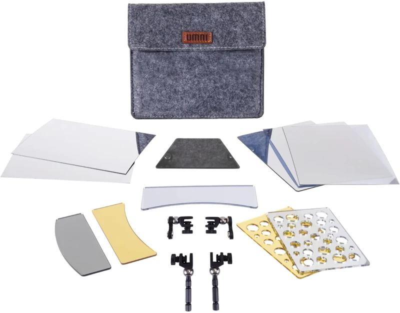 LensBaby - OMNI - Universal Expansion Pack - With Reflections - Two low-profile universal clamps - 11 Reflective inserts - Infinitely configurable effects