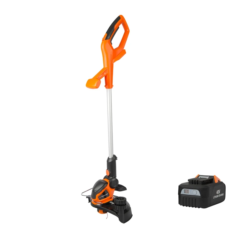 Yard Force 40V 2.5Ah Cordless Grass Trimmer with adjustable Head, Auto Feed Spool, Wheel Support & Plant Guard. Battery included ( NO charger)