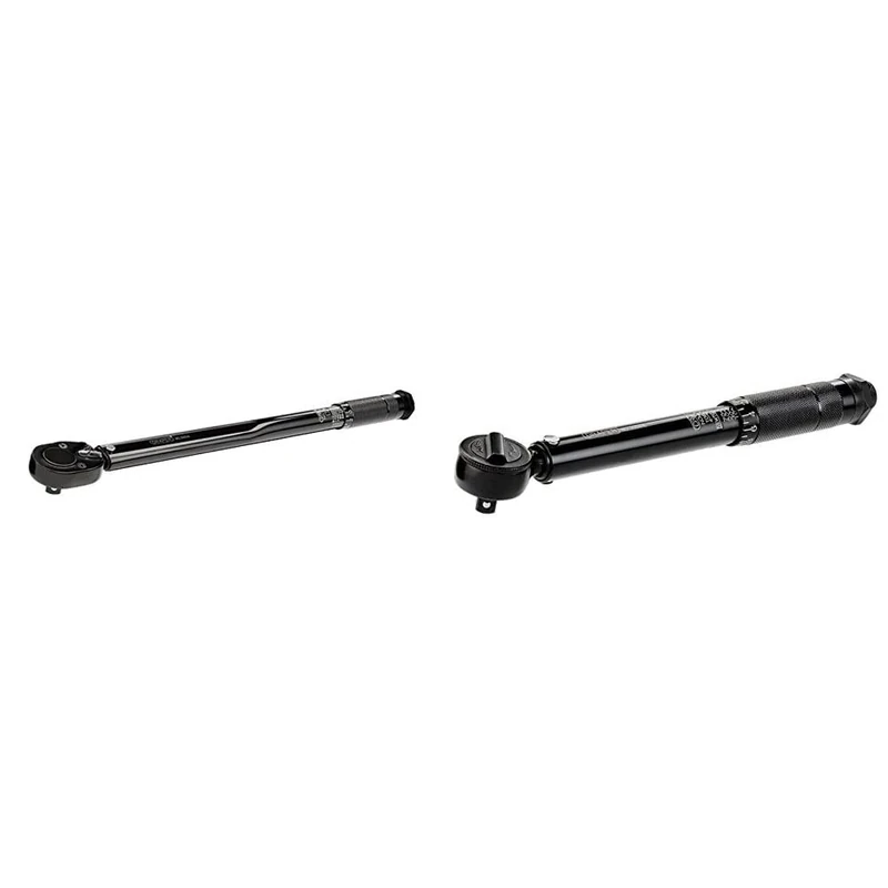 Draper 64535 1/2 Inch Square Drive 22.1-154.9 lb-ft Ratchet Torque Wrench & 64534 Square Drive Ratchet Torque Wrench 3/8 Inch