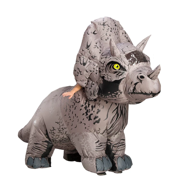 Rubies Official Jurassic World Triceratops Adult Inflatable Dinosaur Costume, One Size Halloween