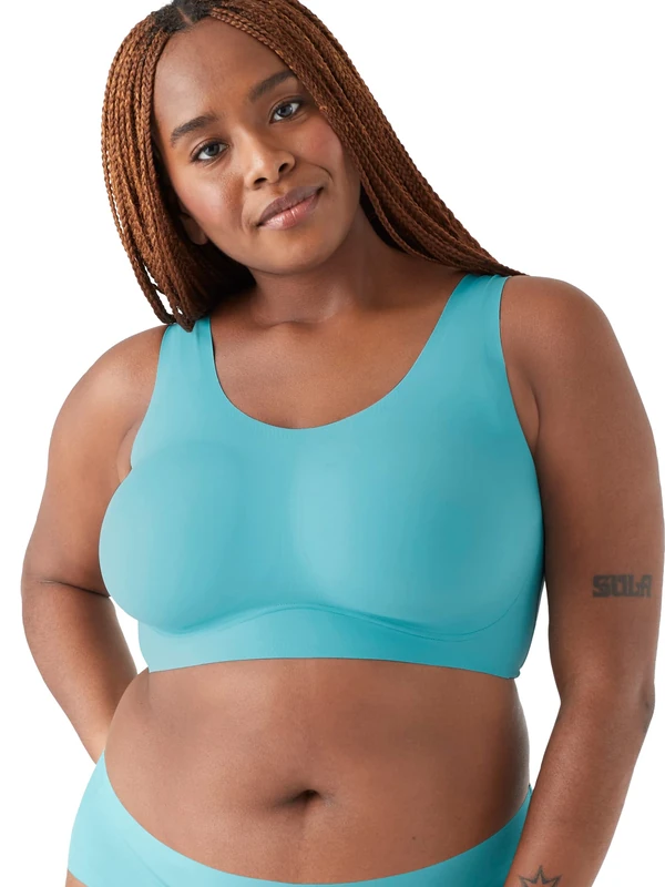 True & Co Women's True Body Lift Scoop Neck Bra, Aqua, (X-Large) 38-40DD/DDD