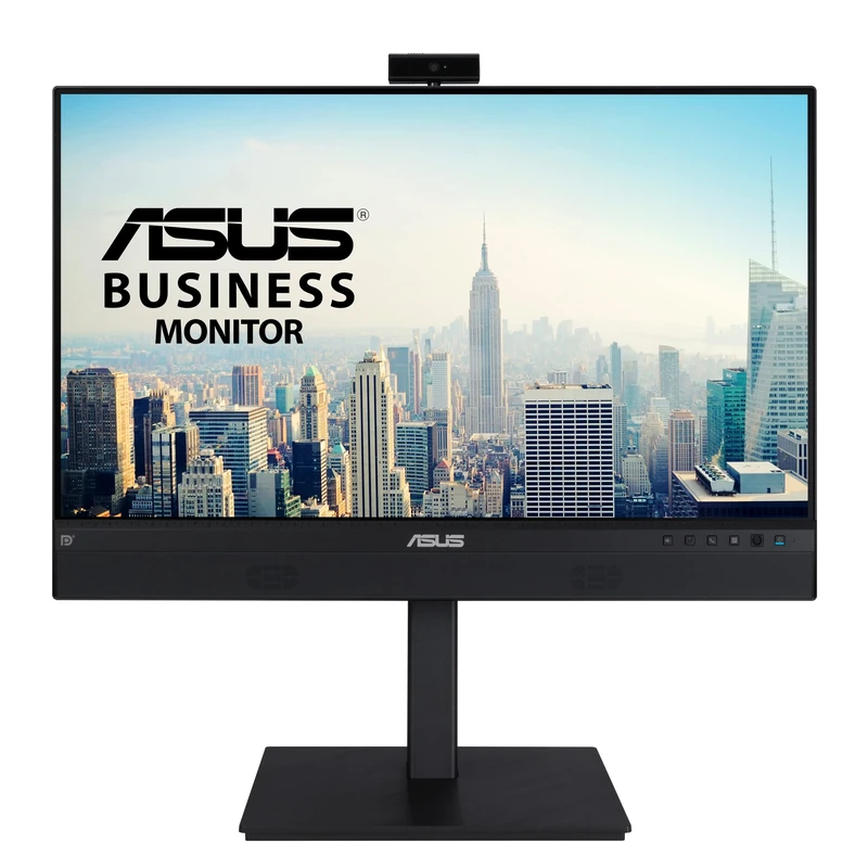 ASUS BE24ECSNK Webcam Monitor – 24 inch (23.8 inch viewable), Full HD, IPS, Frameless, Full HD Webcam, Mic Array, AI Noise-canceling, Zoom Certified, Face Auto Exposure, USB-C Docking, RJ45