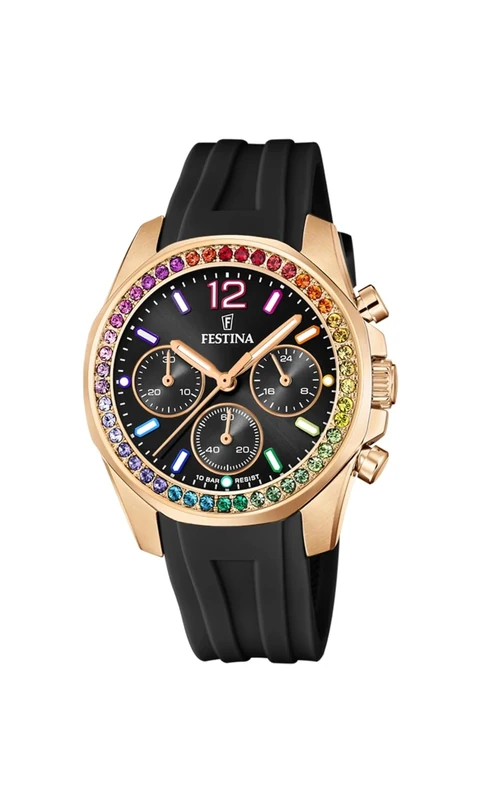 Festina Analog F20611/3, Black/White, Strip