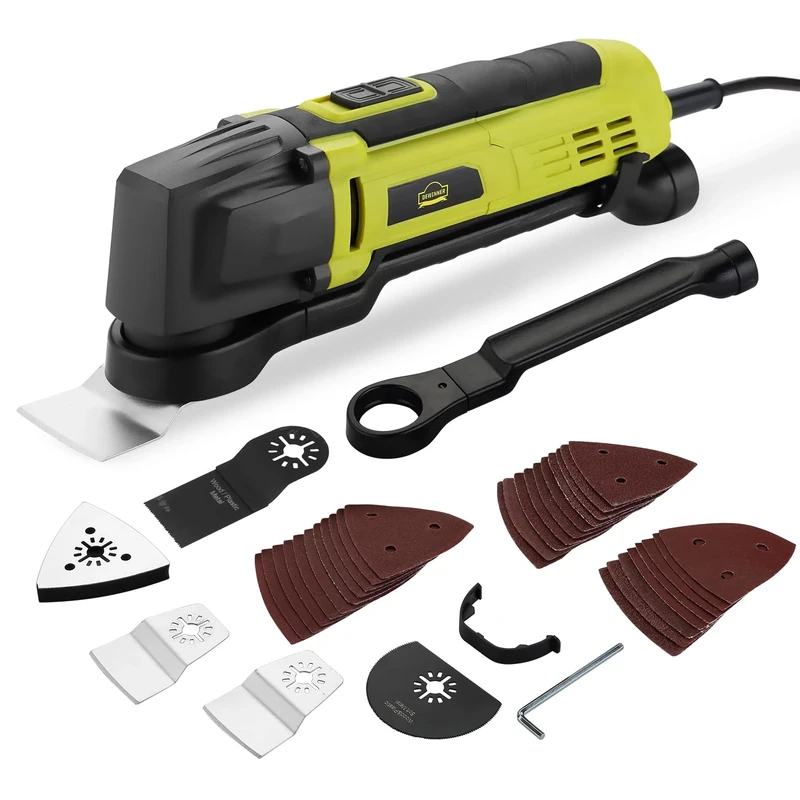 DEWINNER 300W Oscillating Multi-Tool - 0-23000 RPM Variable Speed