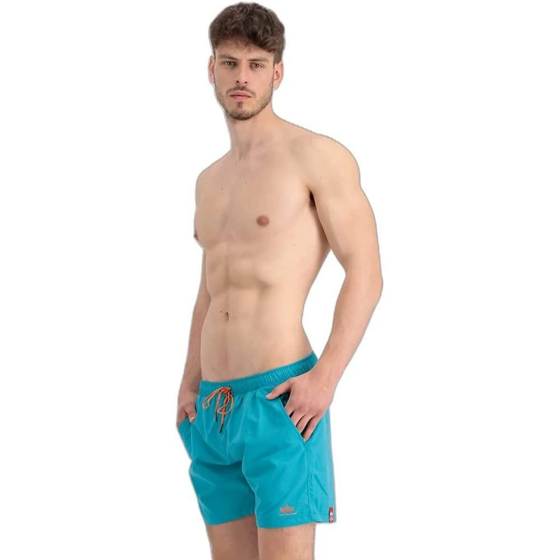 Alpha Industries Basic Swim Shorts Mens Blue Lagoon