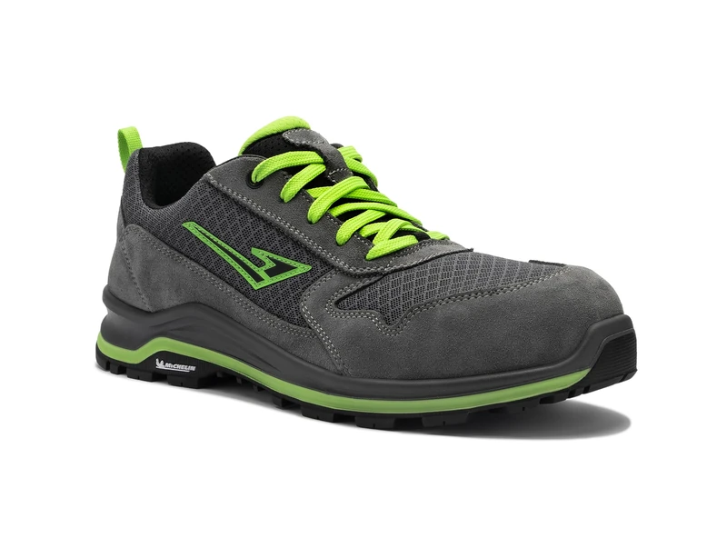 GARSPORT Men's KELE LOW 1 S1P Safety shoe, ANTHRACITE/LIME, 13 UK