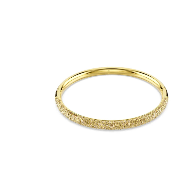 Swarovski Sublima Bangle Bracelet, Gold-Tone Pavé Crystals in a Gold-Tone Finished Setting, Size L, Part of the Sublima Collection