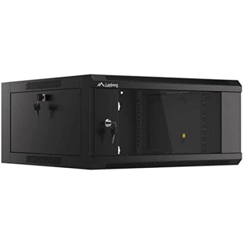 lanberg Cabinet Mural Rack 19" 4U 600 Flat Pack Quick Assembly Black