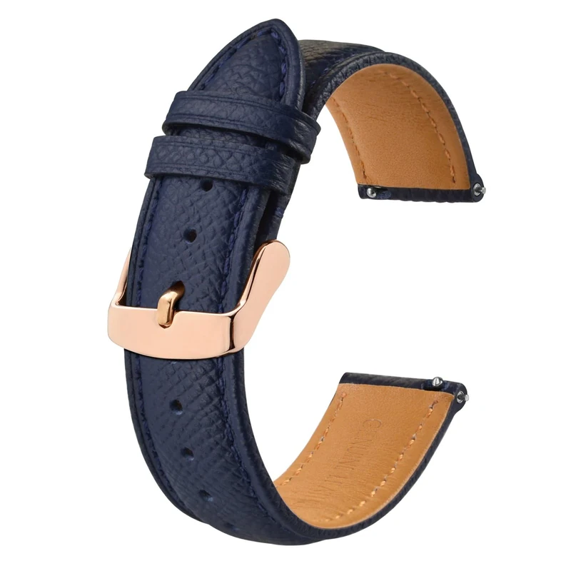BISONSTRAP 22mm Genuine Leather Watch Strap - Dark Blue