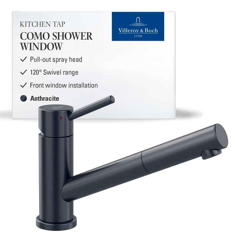 Villeroy & Boch VB-9258 00 05, Kitchen Sink tap Como Shower Window, Anthracite