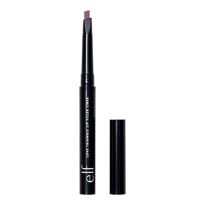 e.l.f. Love Triangle Lip Filler Liner, 2-in-1 Lip Liner Pencil For Sculpting & Filling, Long-Lasting Intense Colour, Mauve