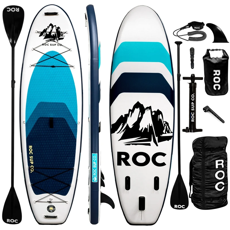 Roc Inflatable Stand Up Paddle Boards with Premium SUP Paddle Board Accessories, Wide Stable Design, Non-Slip Comfort Deck for Youth & Adults (Royal) - Image 1