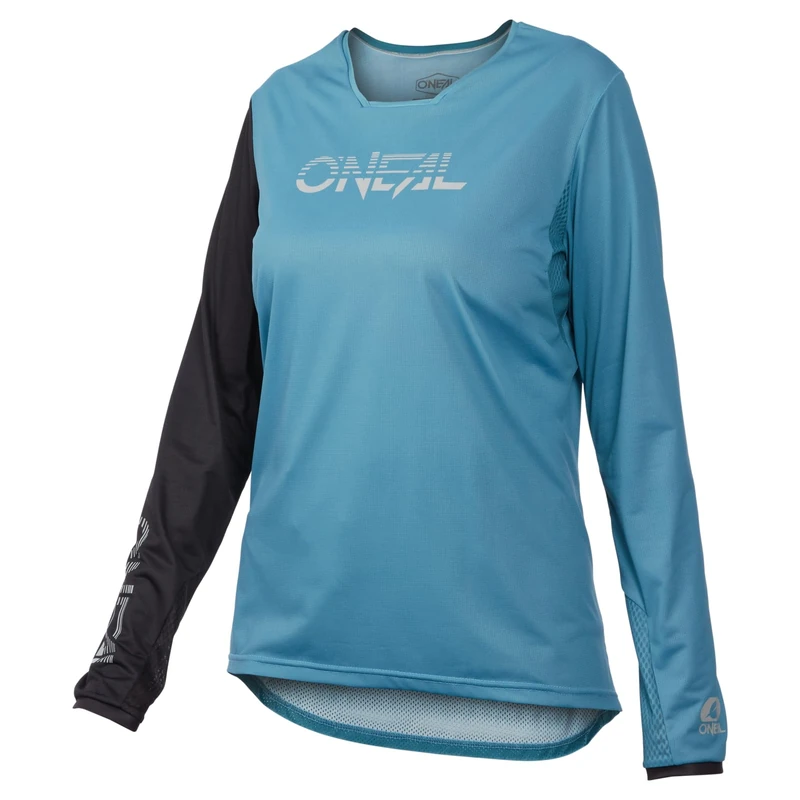 O'Neal Element Fr Women's MTB Jersey T-Shirt, Light Blue/Black, L