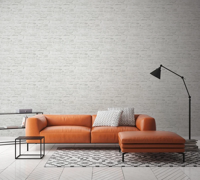 A.S. Création The Wallcover 385901 Decorative Film 3D 8.00 x 0.53 m Made in Germany Stone Look White/Grey