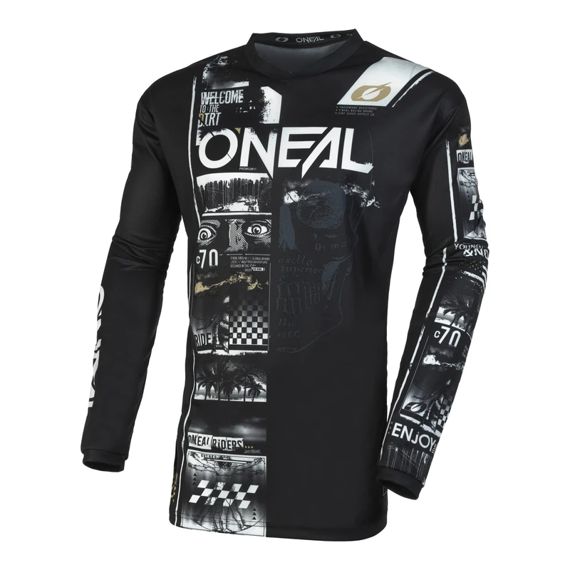 O'Neal Men's Element Jersey Attack V23 Shirt, Black/White, X-Large - Image 1