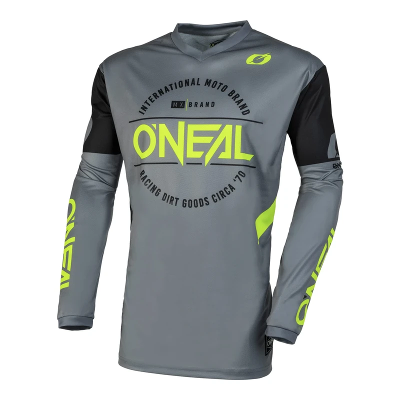 O'NEAL Men's Element Brand Jersey Shirt, Gray/Black, X-Large