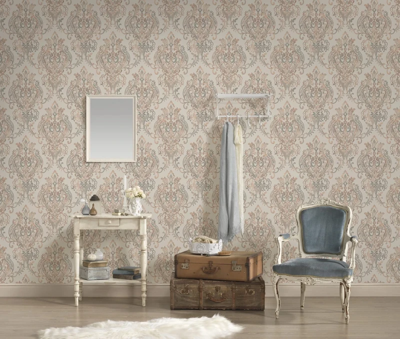 A.S. Création The Wallcover 385611 Self-Adhesive Wallpaper Baroque Cream 8.00 x 0.53 m Made in Germany