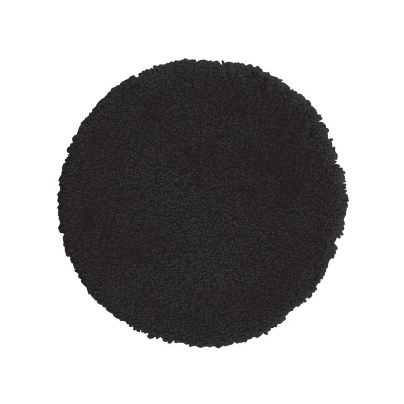 Spirella Highland Round Bath Mat Black 110 x 110 cm