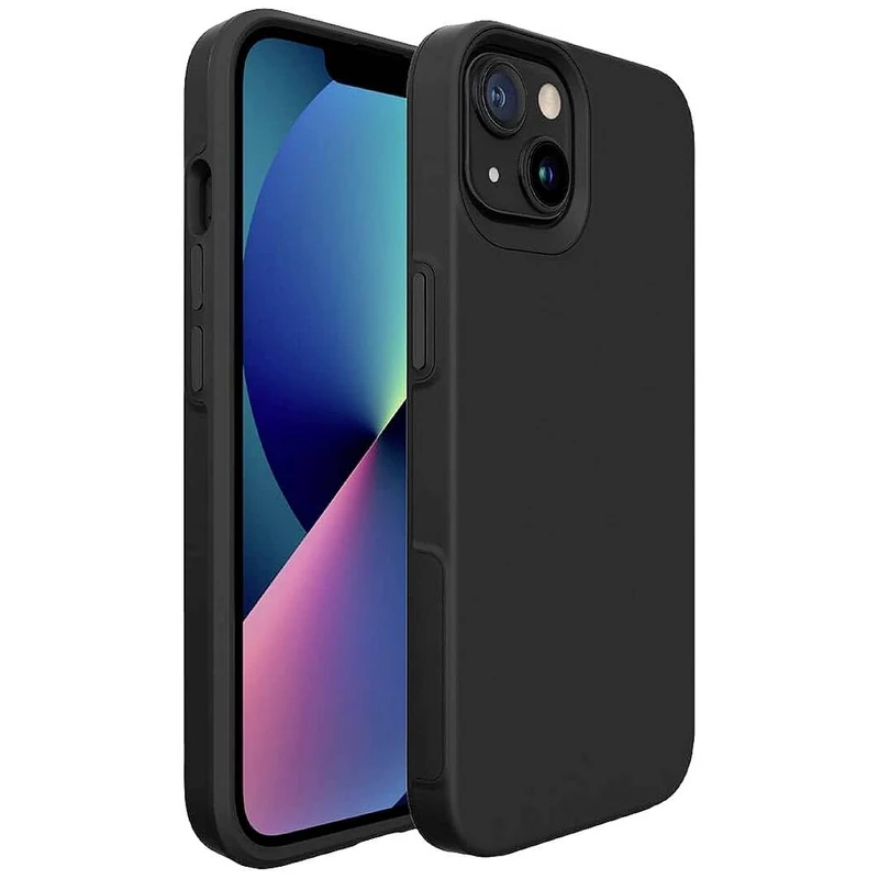 JT Berlin BackCase Pankow-Safe Silicone Case for Apple iPhone 13 Protective Case [US Military Standard, Wireless Charging (Qi) Compatible, Camera and Screen Protector] Black - Image 1