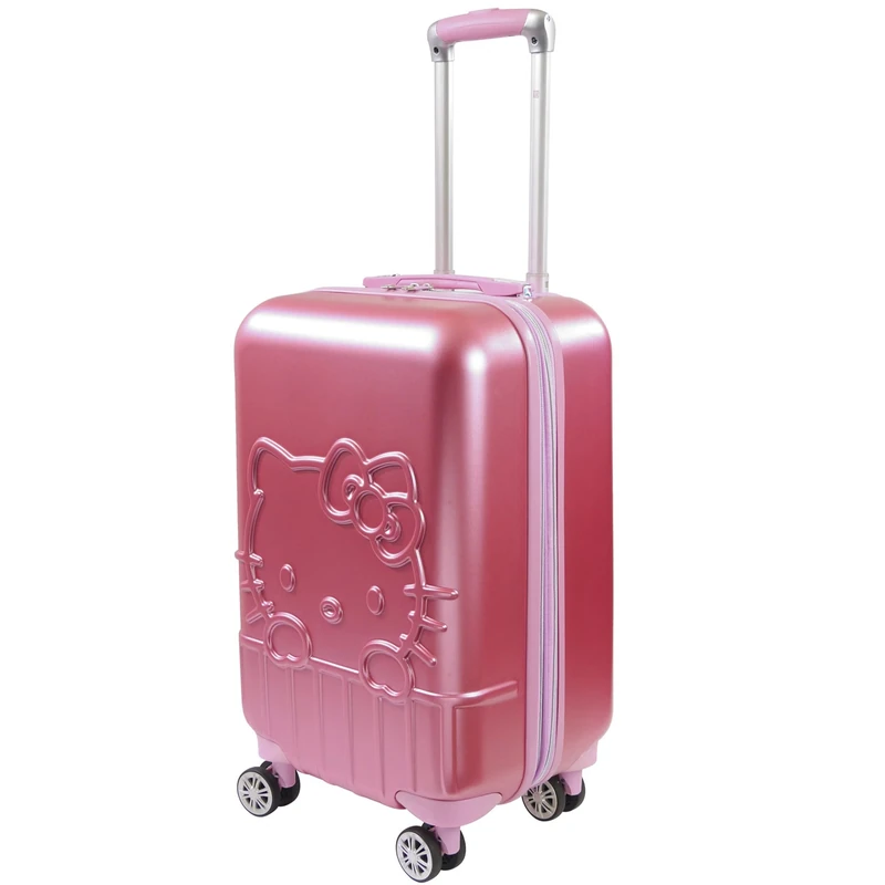 Ful AONELAS Hello Kitty 21 Inch Rolling Luggage, Hardshell Carry On Suitcase with Wheels, Pink (HKFL0002AZ-650)
