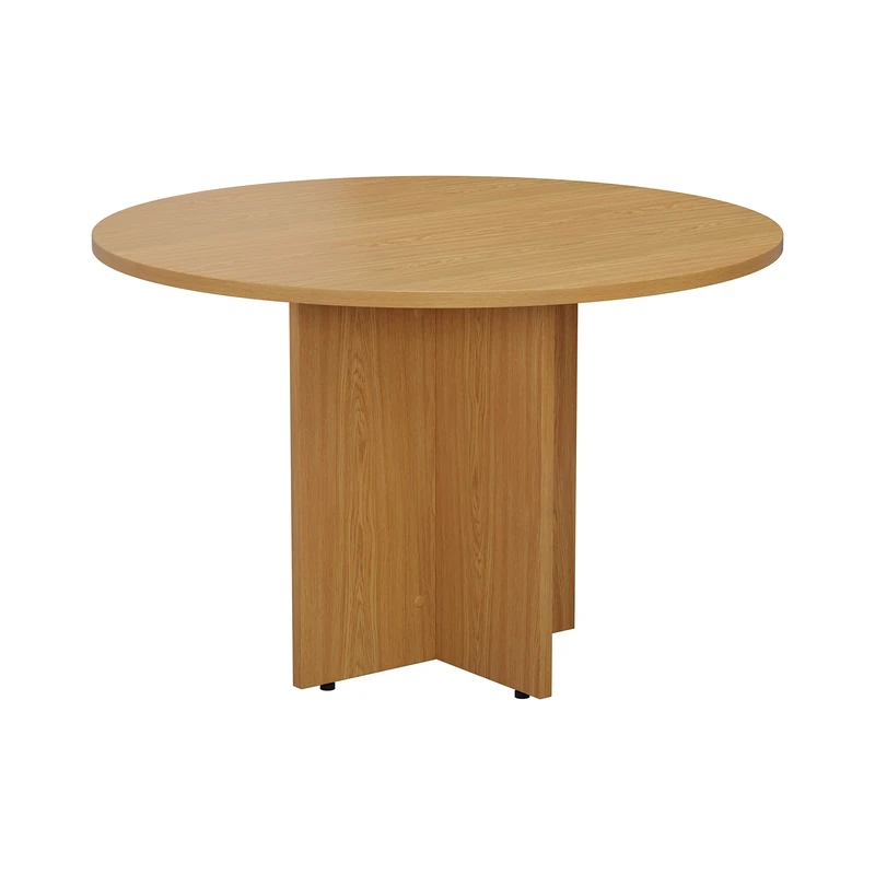 Office Hippo Heavy Duty Meeting Boardroom Office Table, Oak, 110 x 110 x 73 cm