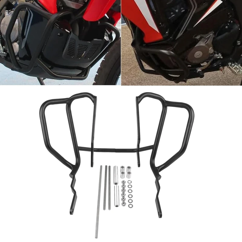 Worldmotop Crash Bar Engine Guard Frame Protector Compatible with Honda CRF300L Rally CRF300 L CRF 300 L 2020 2021 2022 2023