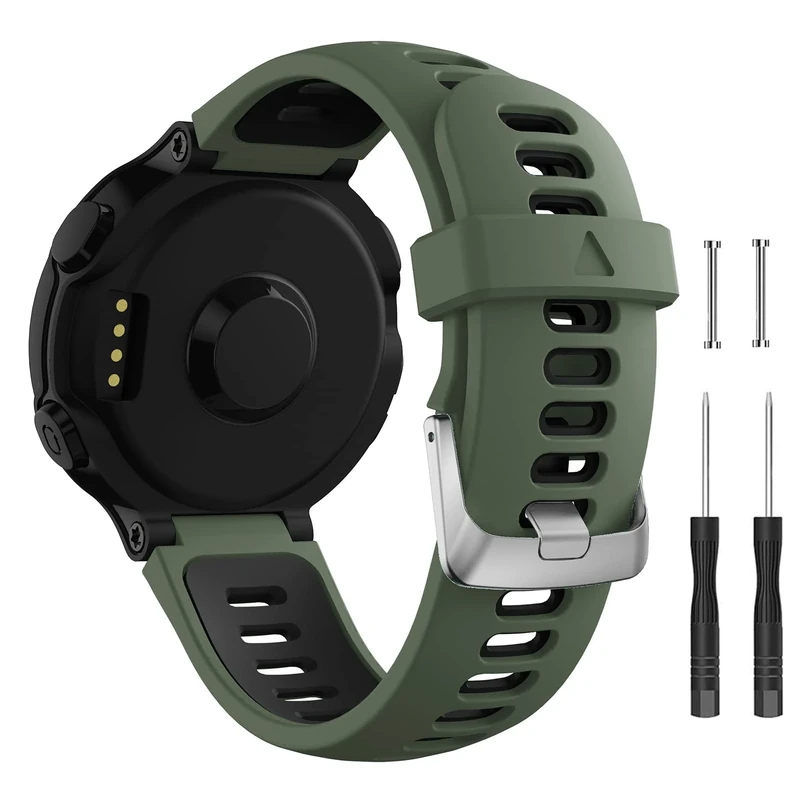 Songsier Forerunne 735XT Strap, Silicone Watch Strap Wrist Replacement Band with Quick Release for Forerunner 735XT 235 235Lite 230 220 620 630