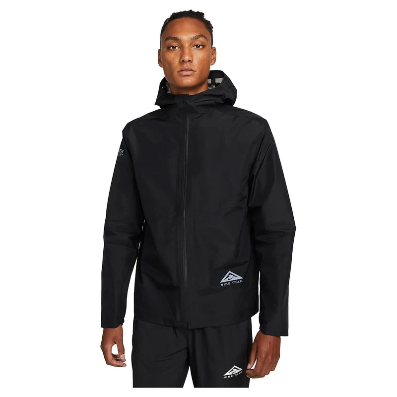 NIKE DM4659-010 M NK TRAIL JACKET GORE-TEX Sweatshirt Men's Black/Dk Smoke Gray L
