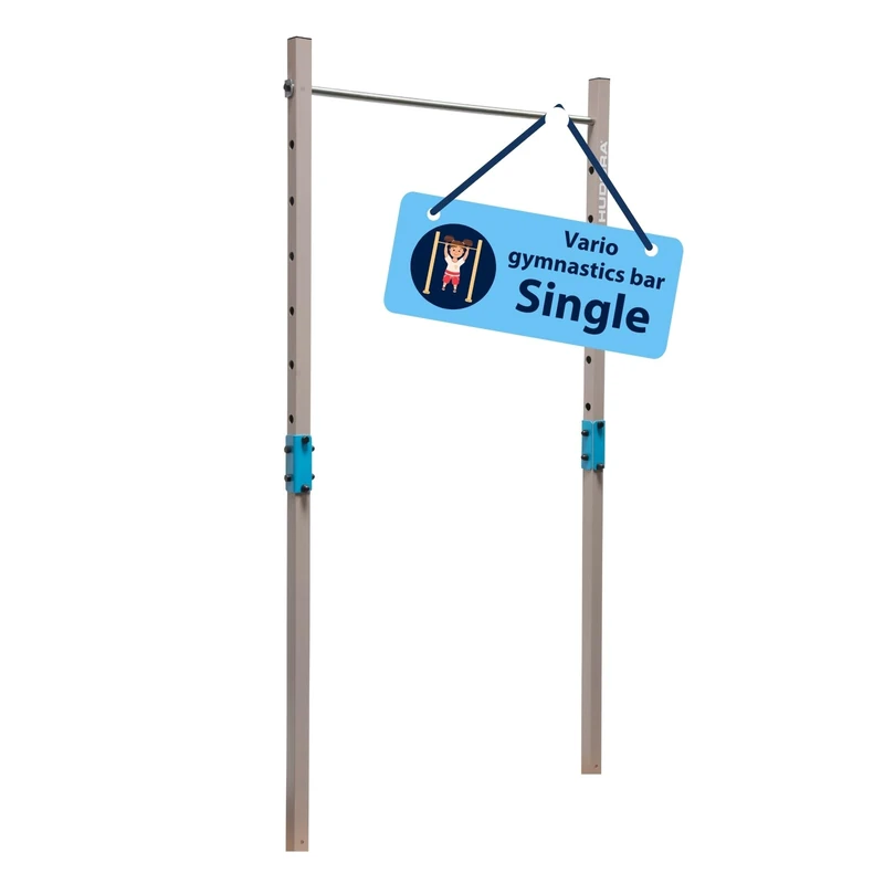 HUDORA Vario Gymnastics Bar - 7-level adjustable gymnastics bar for children & adults - expandable gym bar made of stainless steel - durable outdoor fitness bar for up to 120kg.