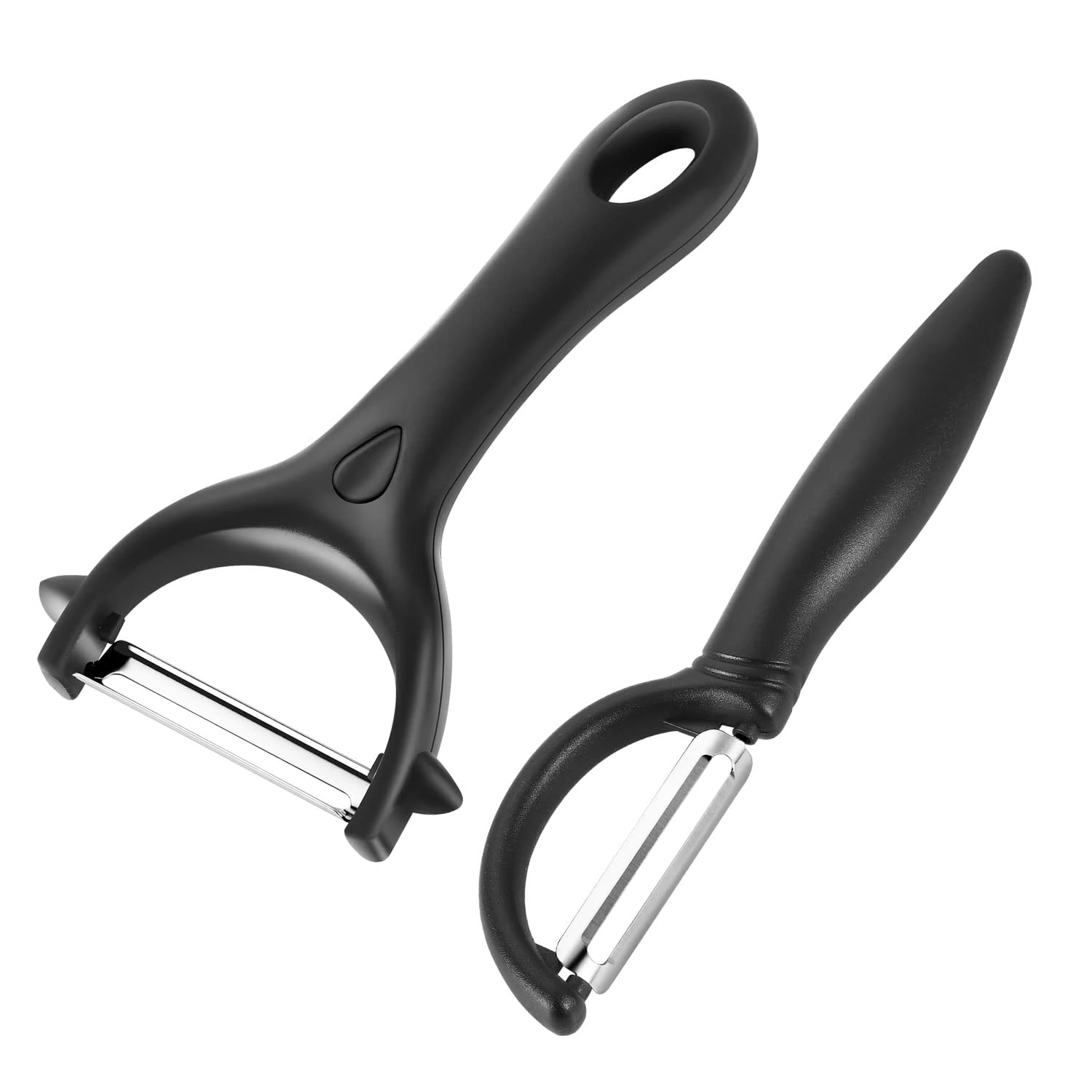 2 Pcs Y-Shaped Swivel Potato Peeler, I-Shaped Stainless Steel Vegetable Peeler Perfect Fruit Peeler Kitchen Peeling Tool