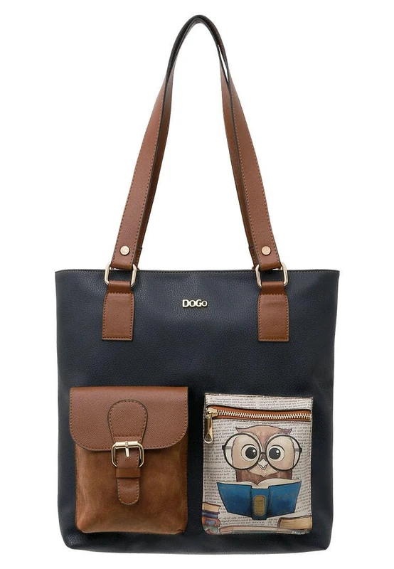 DOGO Women's Multi Pocket Bag-The Wise Owl, Bleu Foncé, UK One Size - Image 1