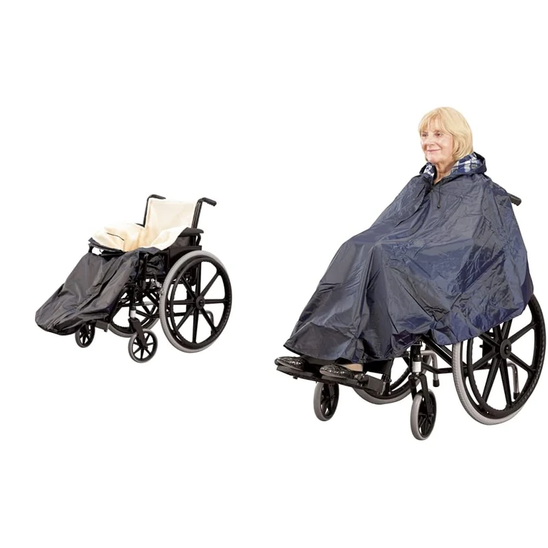 Homecraft Wheelchair Cosy, Wheelchair Accessories, Blanket for Warmth and Comfort, Perfect for Outside, Fits Most Manual Wheelchairs & Wheelchair Poncho, Windproof, Mobility and Electric Scooters