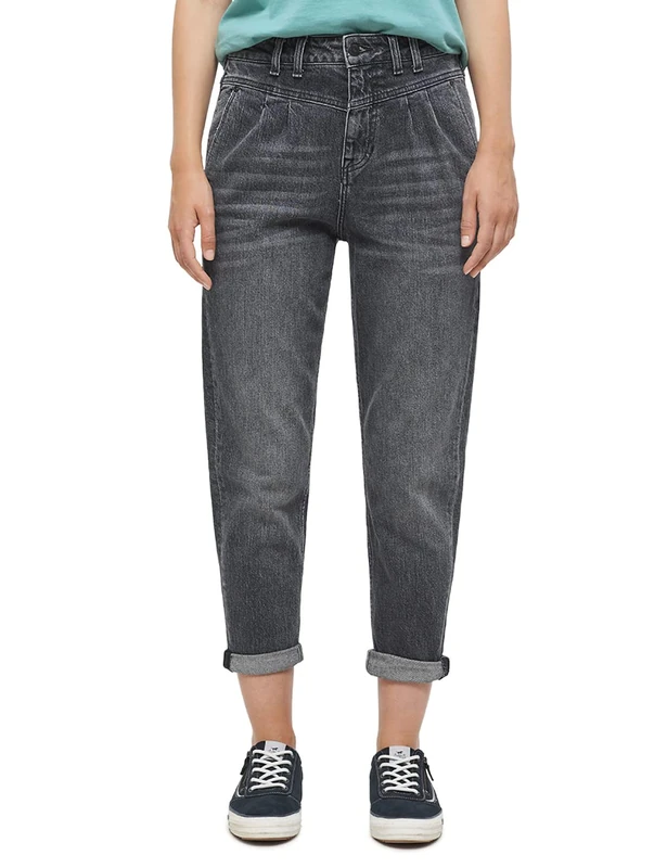 Mustang Women's Moms Jeans, Dark Grey 702, 27W x 32L