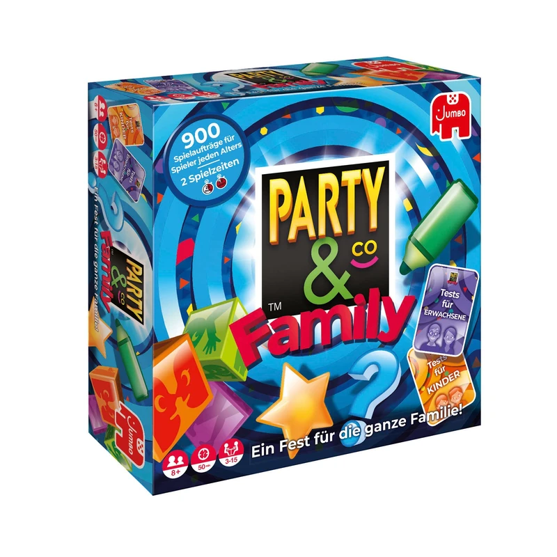 - Party & Co. Family Multi-Test Board Game, 3 to 15 Players, from 8 Years, in German - Image 1