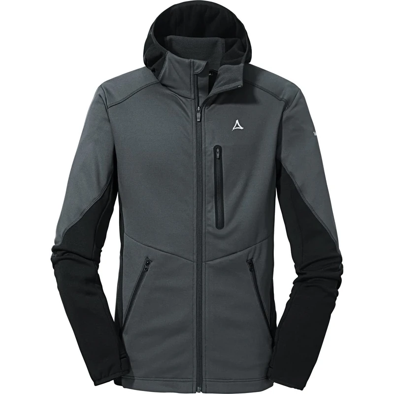 Schöffel Lodron M Men's Fleece Hoodie Breathable Fleece Pullover with High Freedom of Movement, Functional Hoodie with Body Mapping Technology