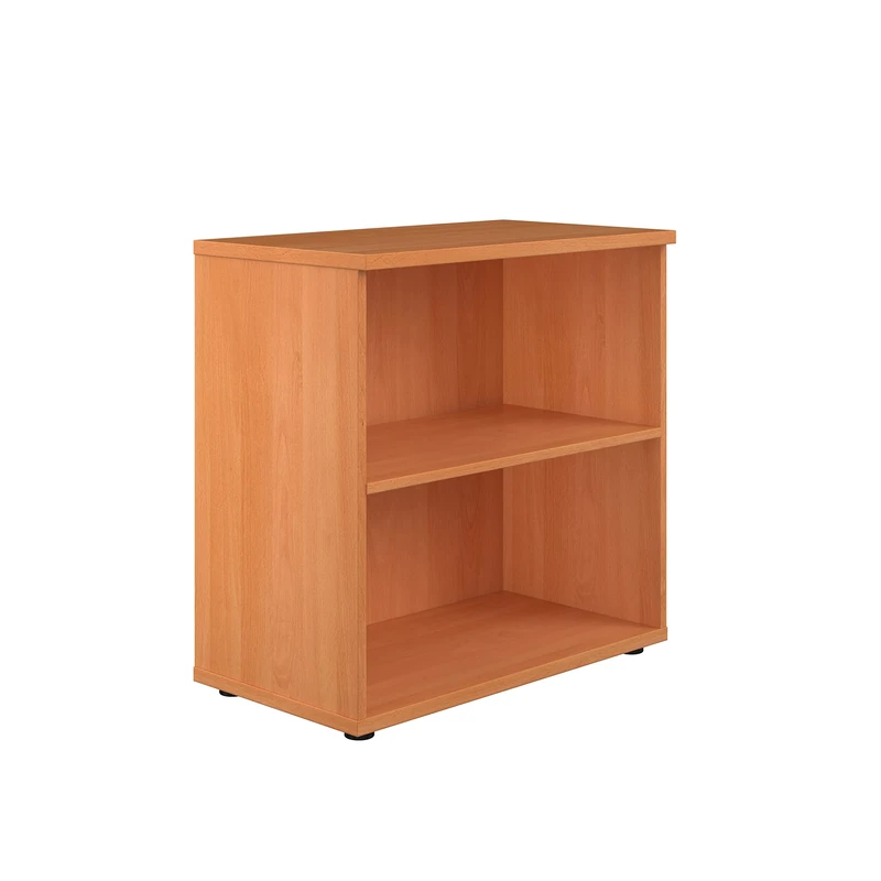 Office Hippo Heavy Duty Bookcase, Robust Book Case, Storage Unit with 1 Adjustable Shelf & Adjustable Feet, Stable Home Office Furniture, Simple To Assemble - Beech