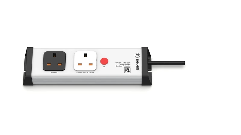 Ehmann Power Distribution Unit, 0218x0602231b Energy Distributor, 2-fold, 1.5m power cord, for two devices with high energy consumption (washing maschine and dryer) - Image 1