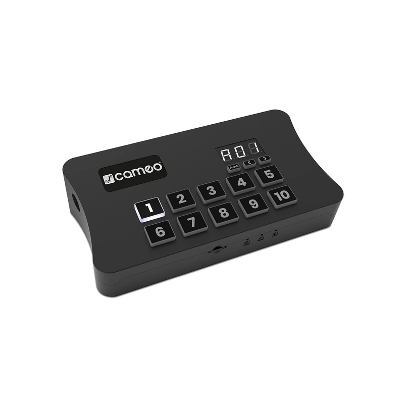 Cameo DVC CUE - USB to DMX Interface with up to 2048 DMX Channels and Illuminated Control Panel, Grey