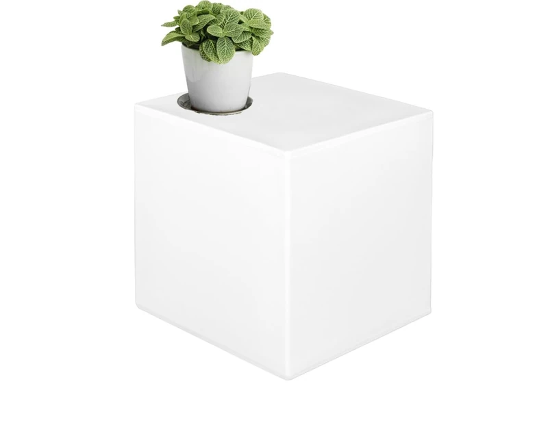 Kloris Cubo Uso Seat and coffee table ICEKUB Liscio 45 White