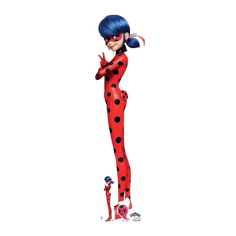 Star Cutouts SC4041 Ladybug - Miraculous: Tales of Ladybug & Cat Noir Cardboard Cut Out Height 136cm - Image 1