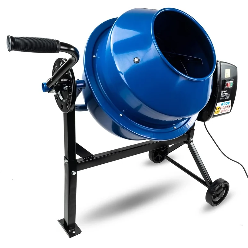 Hyundai 220w 63l Electric 230v Cement Concrete Mixer Portable, Mix Together Mortar and Plaster, DIY, Building Or Garden Projects with 3 Year Warranty