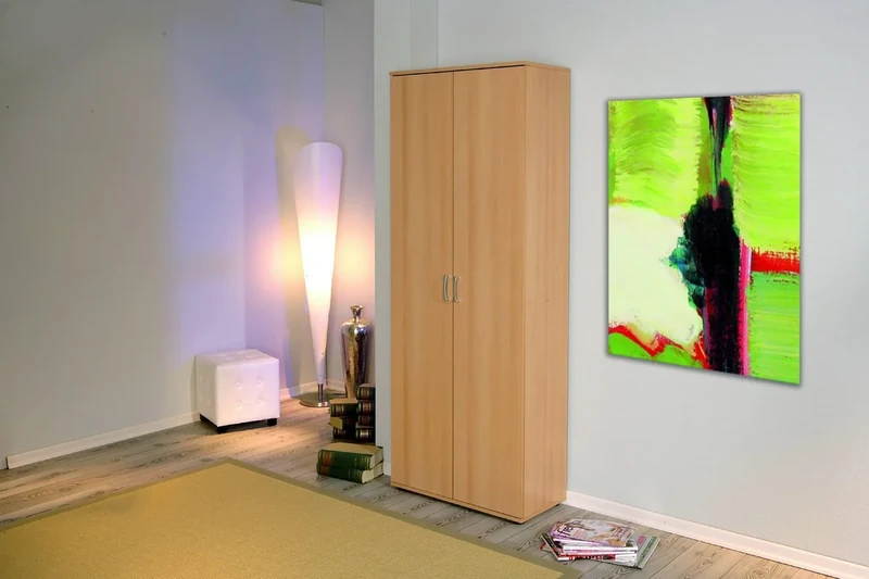 Dmora - Two-door wardrobe with laminate shelves, Measures 70 x 189 x 34 cm