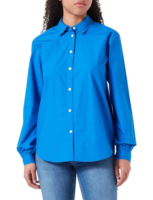 Tommy Hilfiger Women Blouse Elegant, Blue (TH Electric Blue), 34