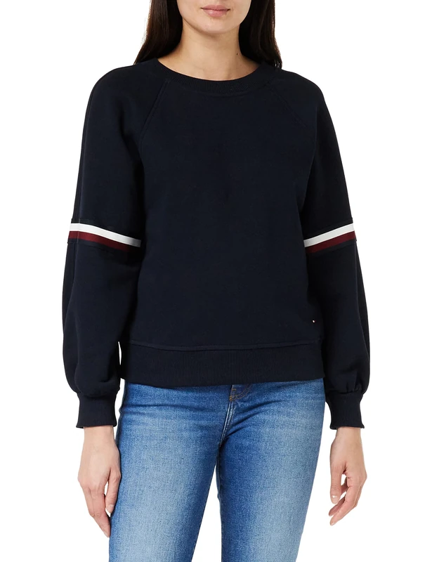 Tommy Hilfiger Women Sweatshirt without Hood, Blue (Desert Sky), XXS